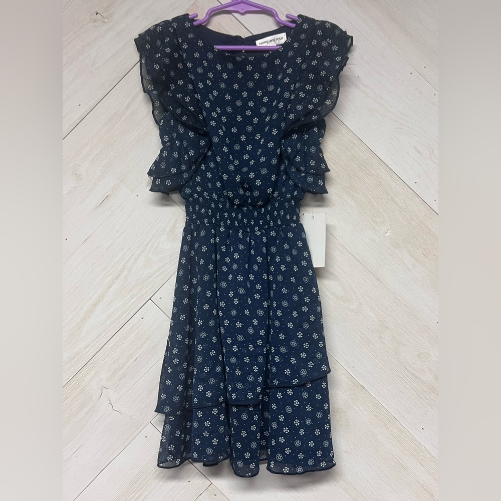 Floral Ruffle Sleeve Dress Girl’s